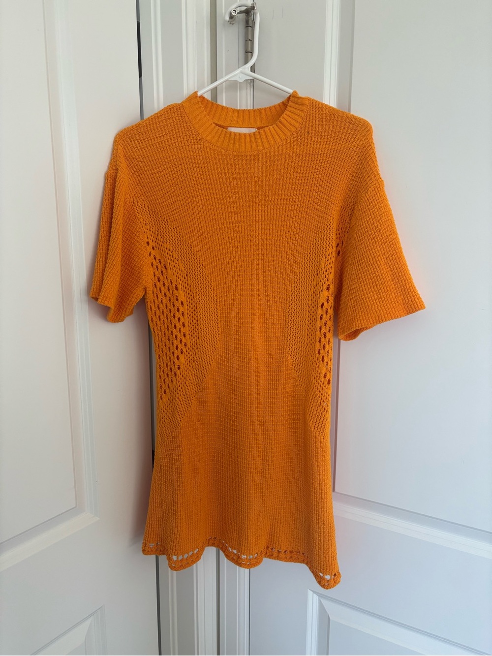H&M Orange crochet mini dress